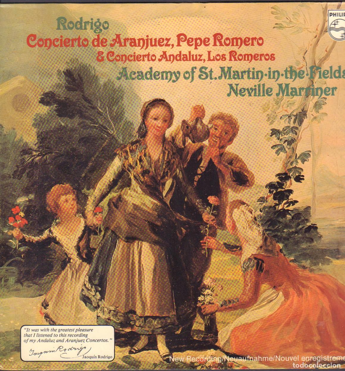 Vinyl records: CONCIERTO DE ARANJUEZ, PEPE ROMERO & CONCIERTO ANDALUZ, LOS ROMEROS / LP PHILIPS 1979 RF-26942