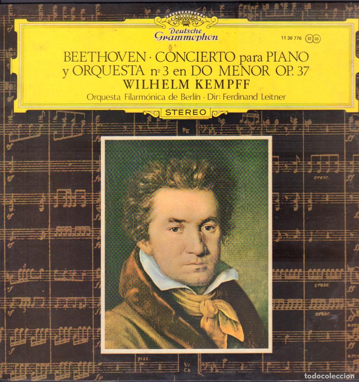 Disques de vinyle: BEETHOVEN - CONCIERTO PARA PIANO Y ORQUESTA N&ordm; 3 EN DO MENOR OP. 37 / LP GRAMMOPHON 1968 RF-26963