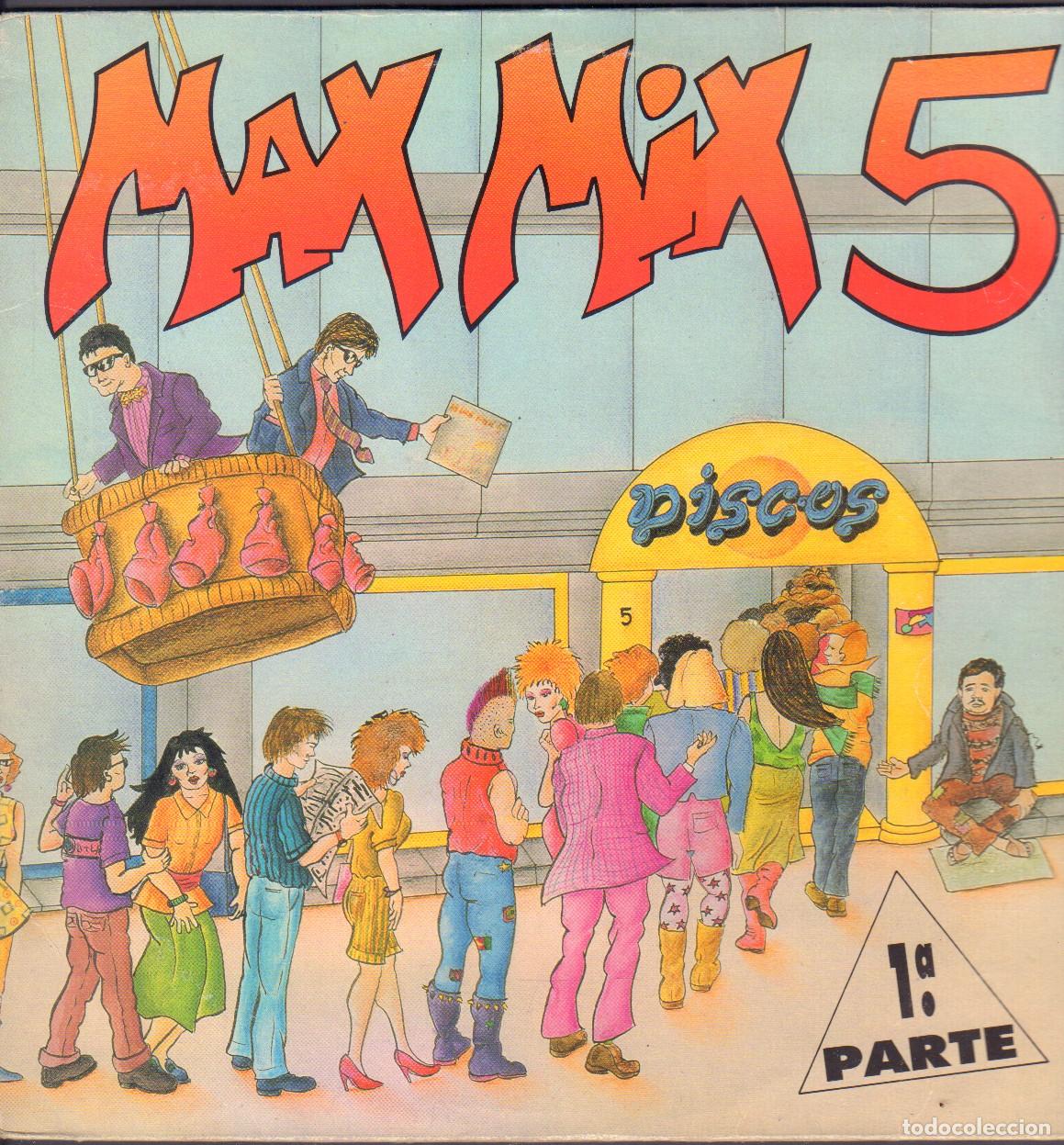 Discos de vinilo: MAX MIX 5 - LUCIA, DAVID LYME, STEVE CLARK, LASER DANCE, BLUE CABS.../ DOBLE LP MAX 1987 RF-26965