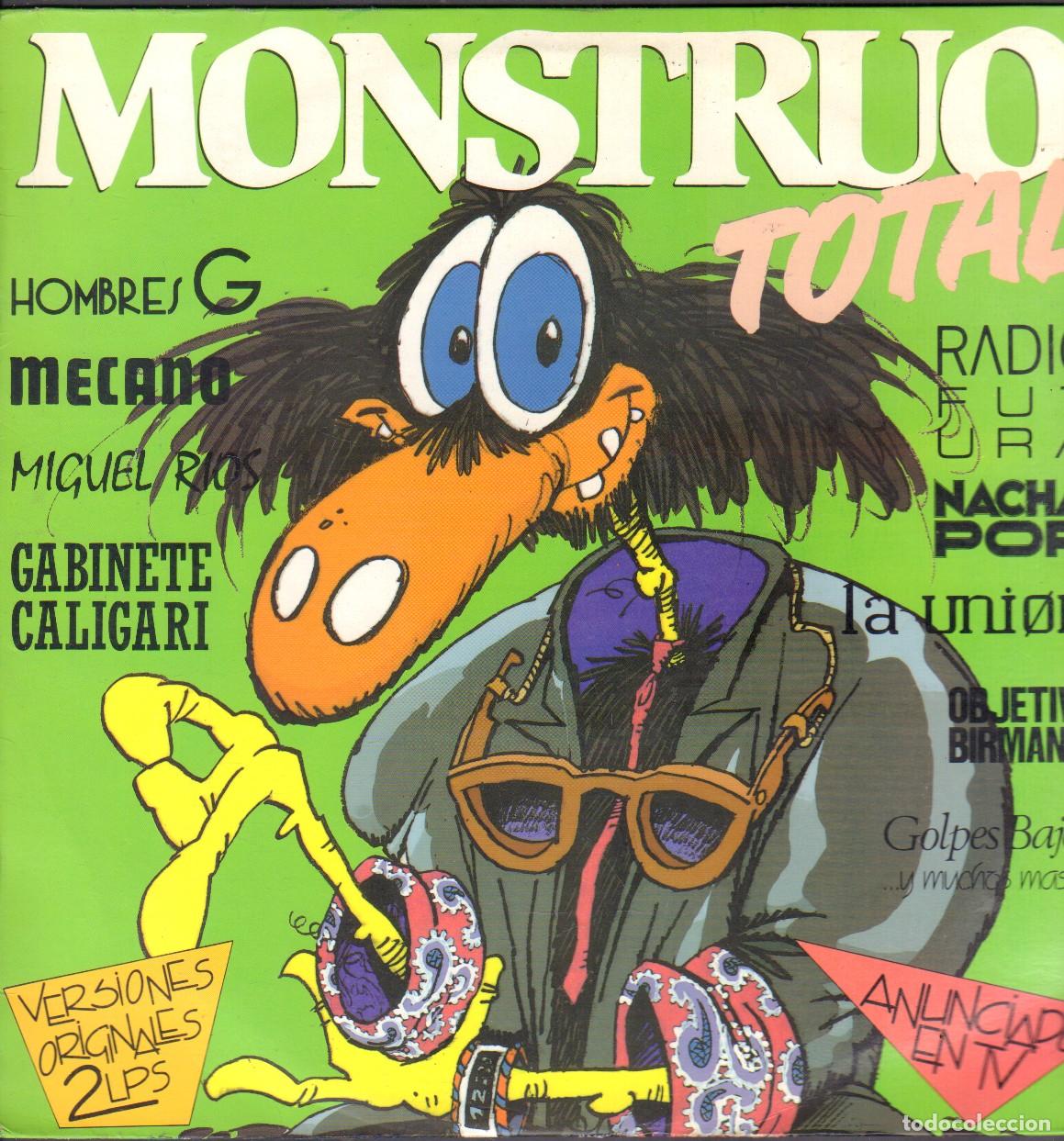 Discos de vinilo: MONSTRUO TOTAL - HOMBRES G, MECANO, MIGUEL RIOS, RADIO FUTURA.../ DOBLE LP POLYSTAR 1985 RF-26966