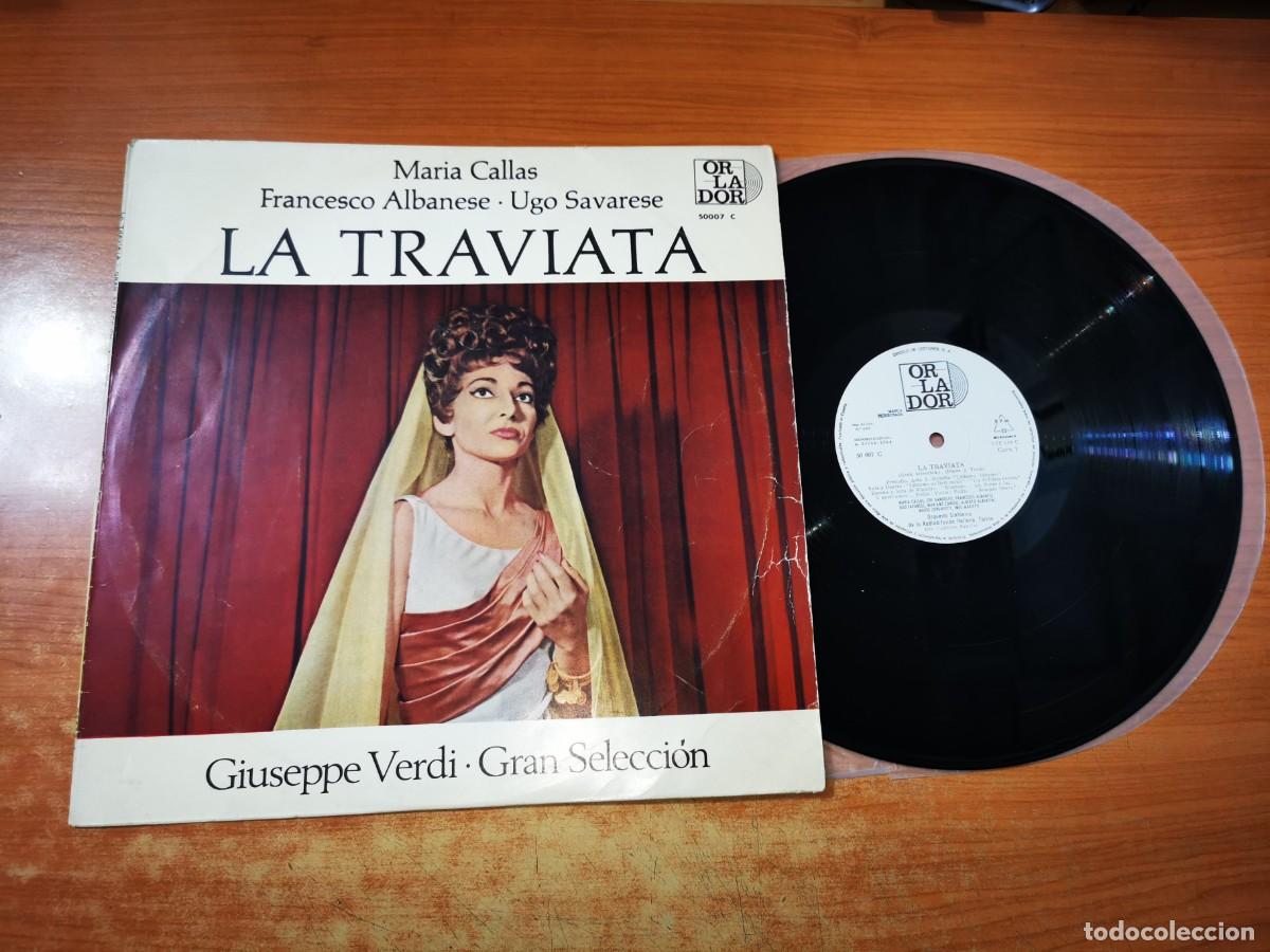 Discos de vinilo: LA TRAVIATA MARIA CALLAS FRANCESCO ALBANESE UGO SAVARESE LP VINILO 1964 VERDI GRAN SELECCION