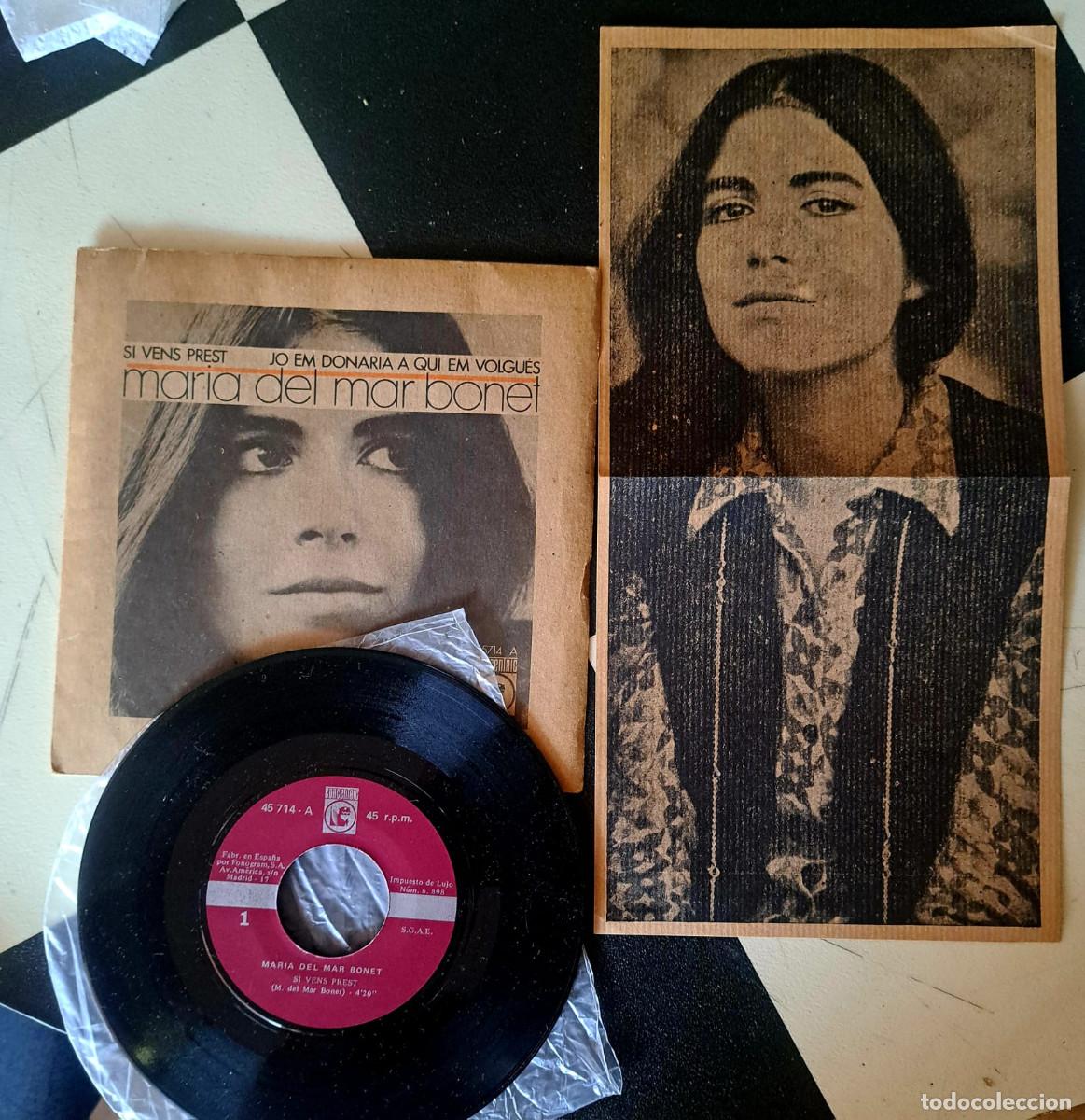 Discos de vinilo: SINGLE Maria Del Mar Bonet &ndash; Si Vens Prest 1969 VG / VG+ + INSERT CONCENTRIC