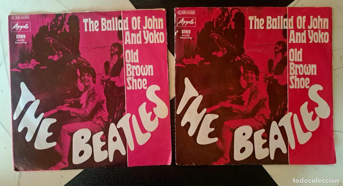 Discos de vinilo: BEATLES 2 PORTADAS SINGLE YOKO ONO - OLD BROWN SHOE 1969 - SOLO PORTADAS!!
