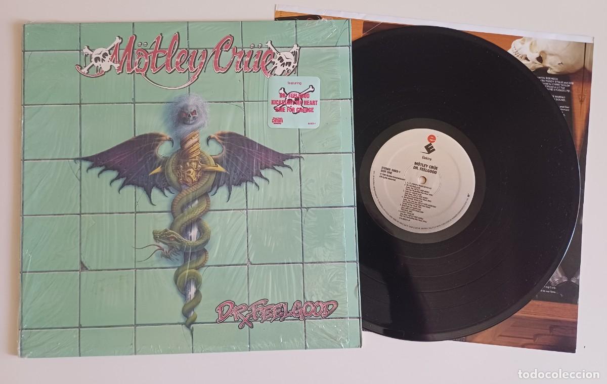 Discos de vinilo: MOTLEY CRUE dr. feelgood LP 1989 ORIGINAL U.S.A. 1&ordf; EDICI&Oacute;N PORTADA CON PRECINTO PEGATINAS NEAR MINT