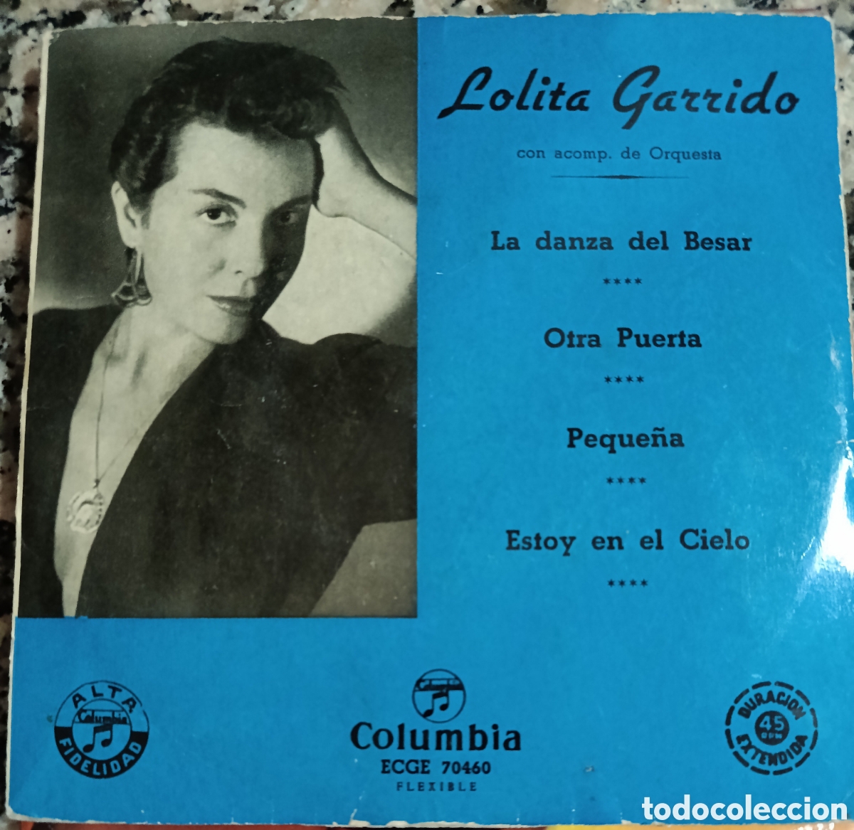 Disques de vinyle: Lolita Garrido Ep sello Columbia editado en Espa&ntilde;a a&ntilde;o 1958.