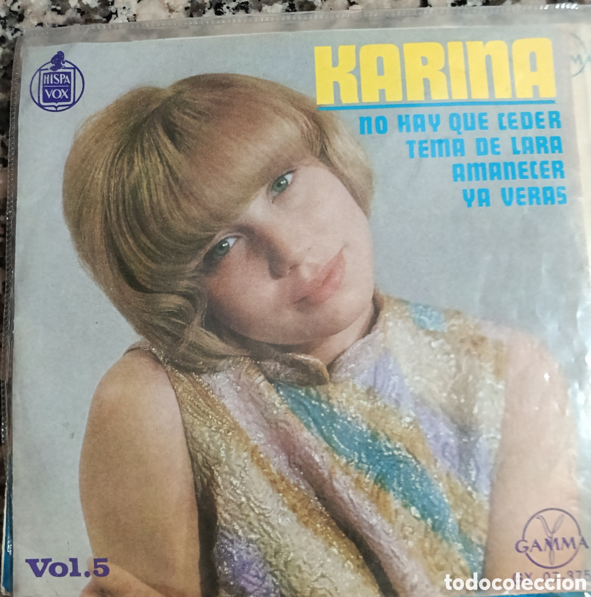Disques de vinyle: Karina Ep Vol.5 sello Gamma-Hispavox editado en M&eacute;xico.