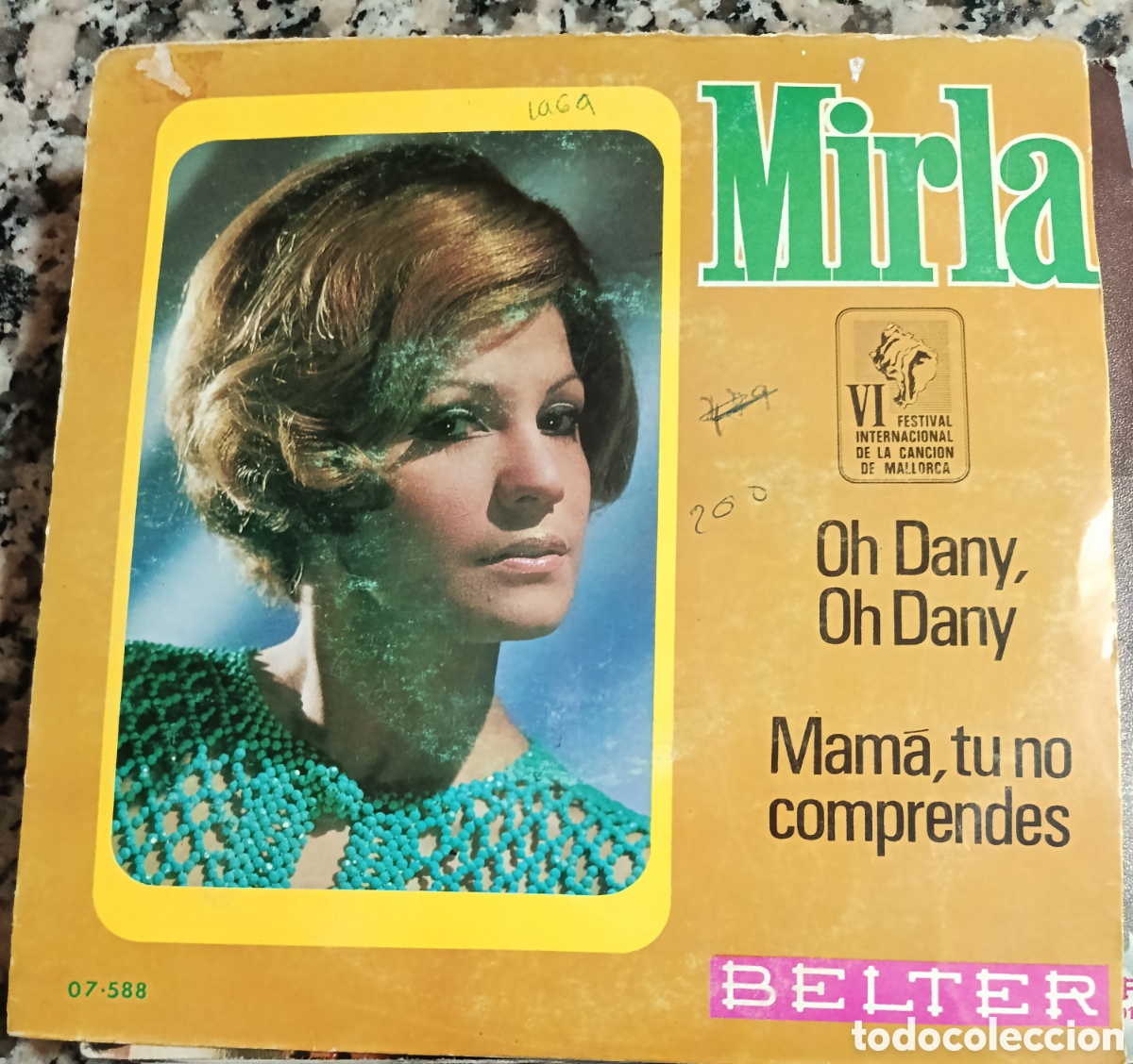Discos de vinilo: Mirla single sello Belter editado en Espa&ntilde;a a&ntilde;o 1969.