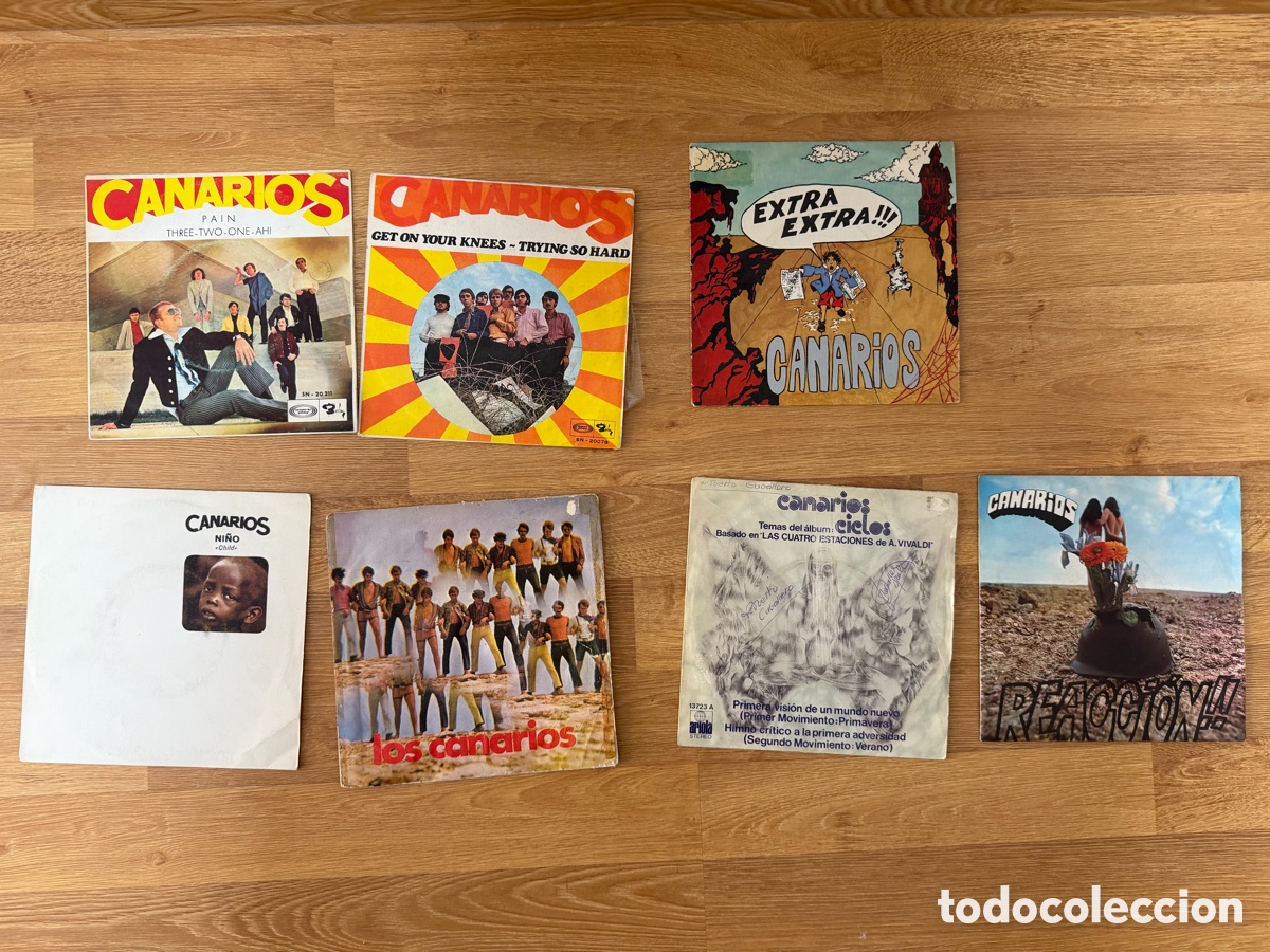 Discos de vinilo: Los Canarios vinilos 7&rdquo;