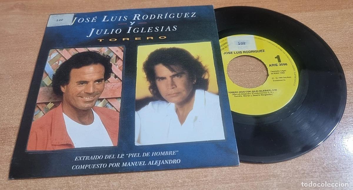 Discos de vinilo: JOSE LUIS RODRIGUEZ y JULIO IGLESIAS Torero 7&rdquo; SINGLE VINILO PROMO DEL A&Ntilde;O 1992 CONTIENE 1 TEMA