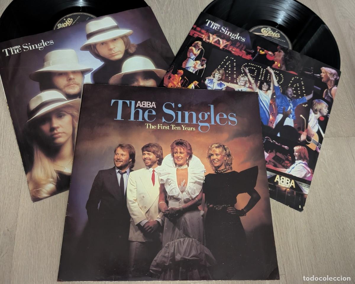 Disques de vinyle: ABBA - THE SINGLES ( The First Ten Years )..2LP&acute;S - GATEFOLD 1982 - EDICION ESPA&Ntilde;OLA CON ENCARTES