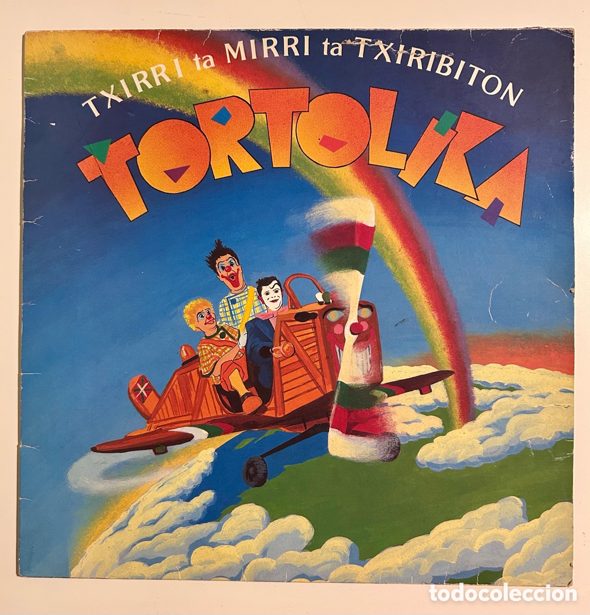 Discos de vinilo: vinilo Tortolika del grupo infantil Txirri, Mirri ta Txiribiton 1985 Euskal Telebista