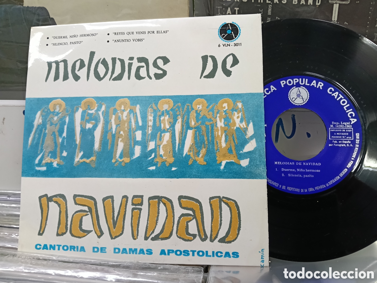 Vinyl records: Melod&iacute;as de navidad ep cantor&iacute;a damas apostolicas 1963 rareza