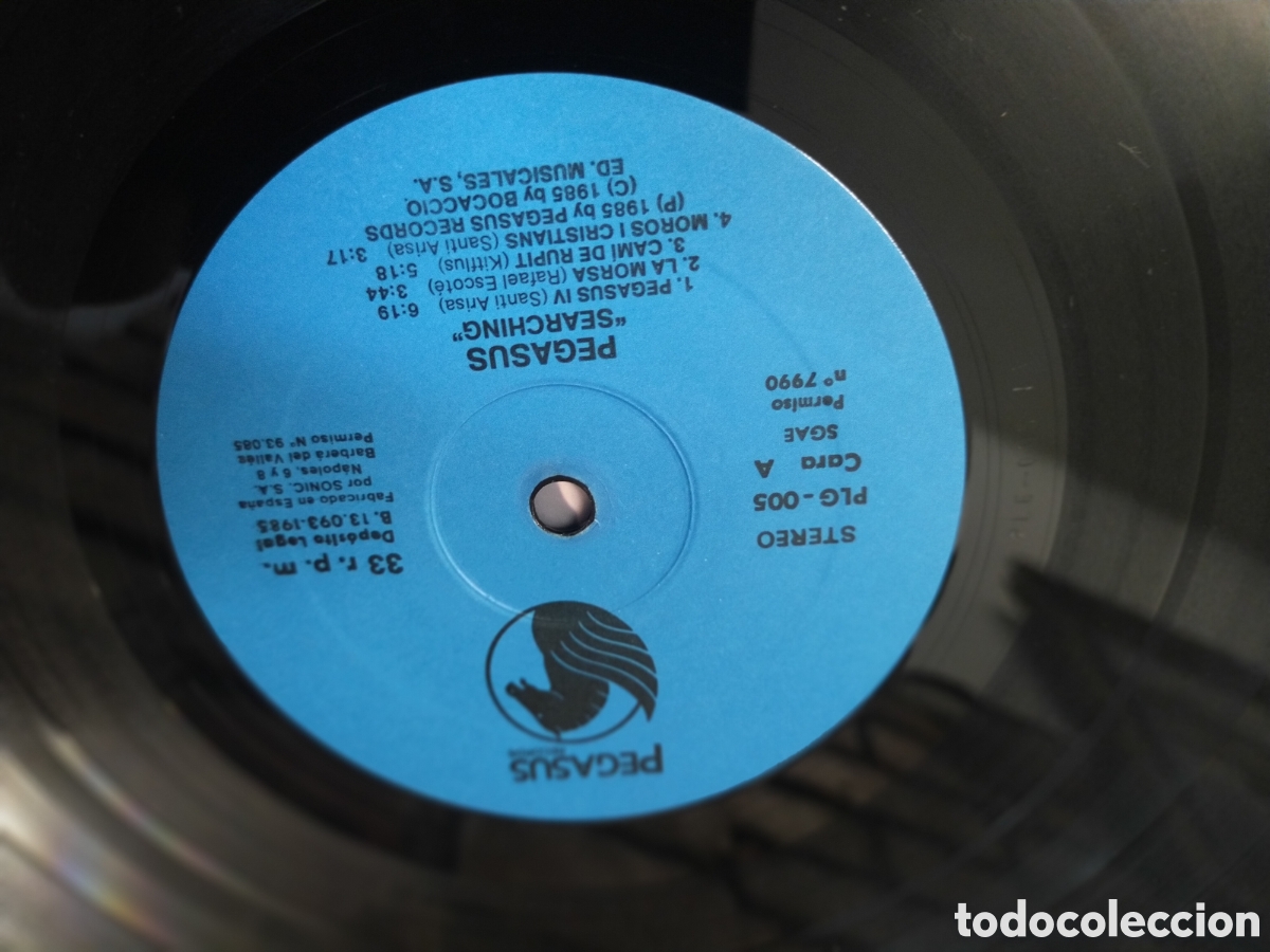 Discos de vinilo: disco de vinilo &rdquo;Searching&rdquo; de Pegasus (1985) - Foto 4