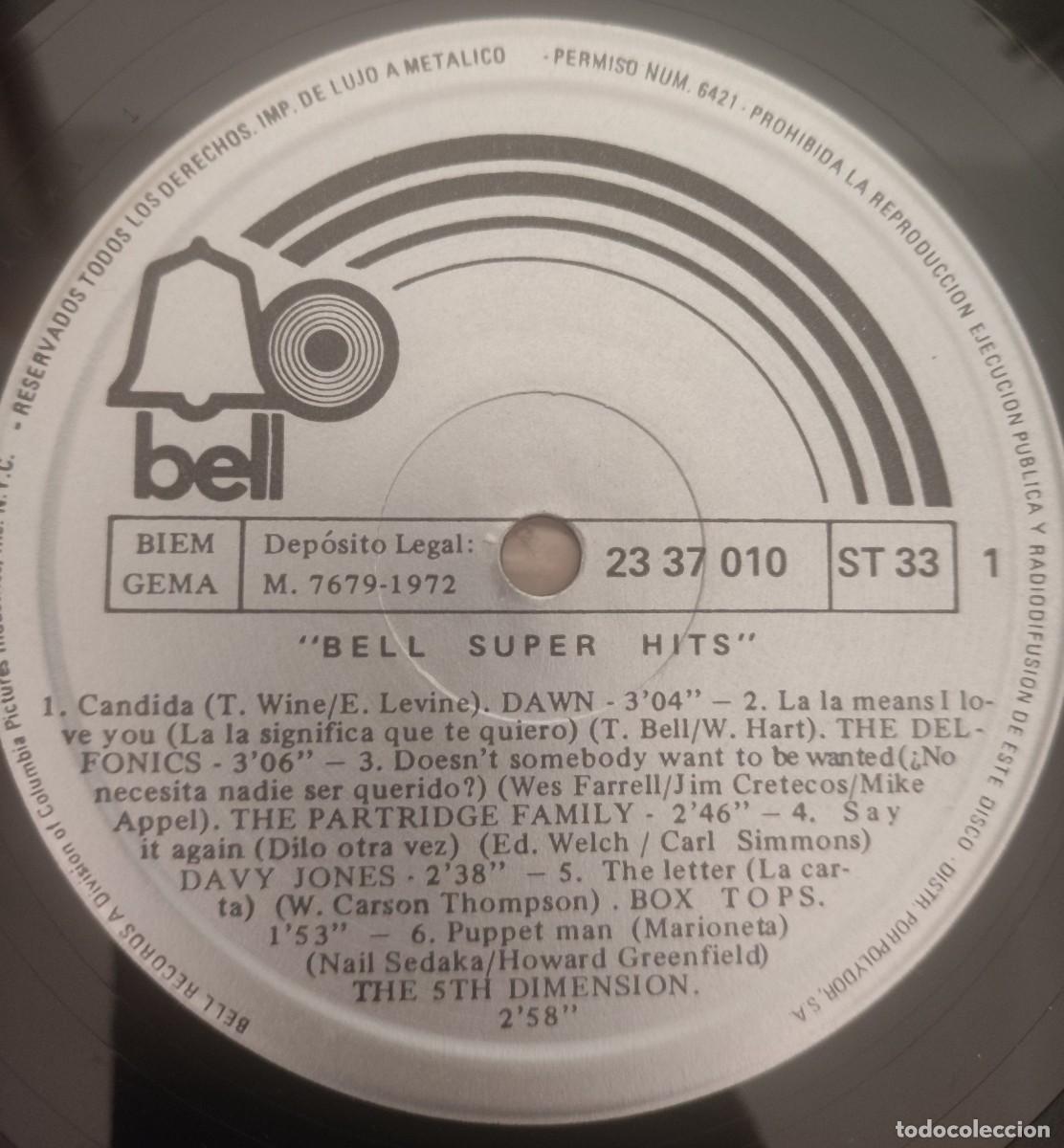 Discos de vinilo: Bell Super Hits -2xlp-Espa&ntilde;a-1972 - Foto 4
