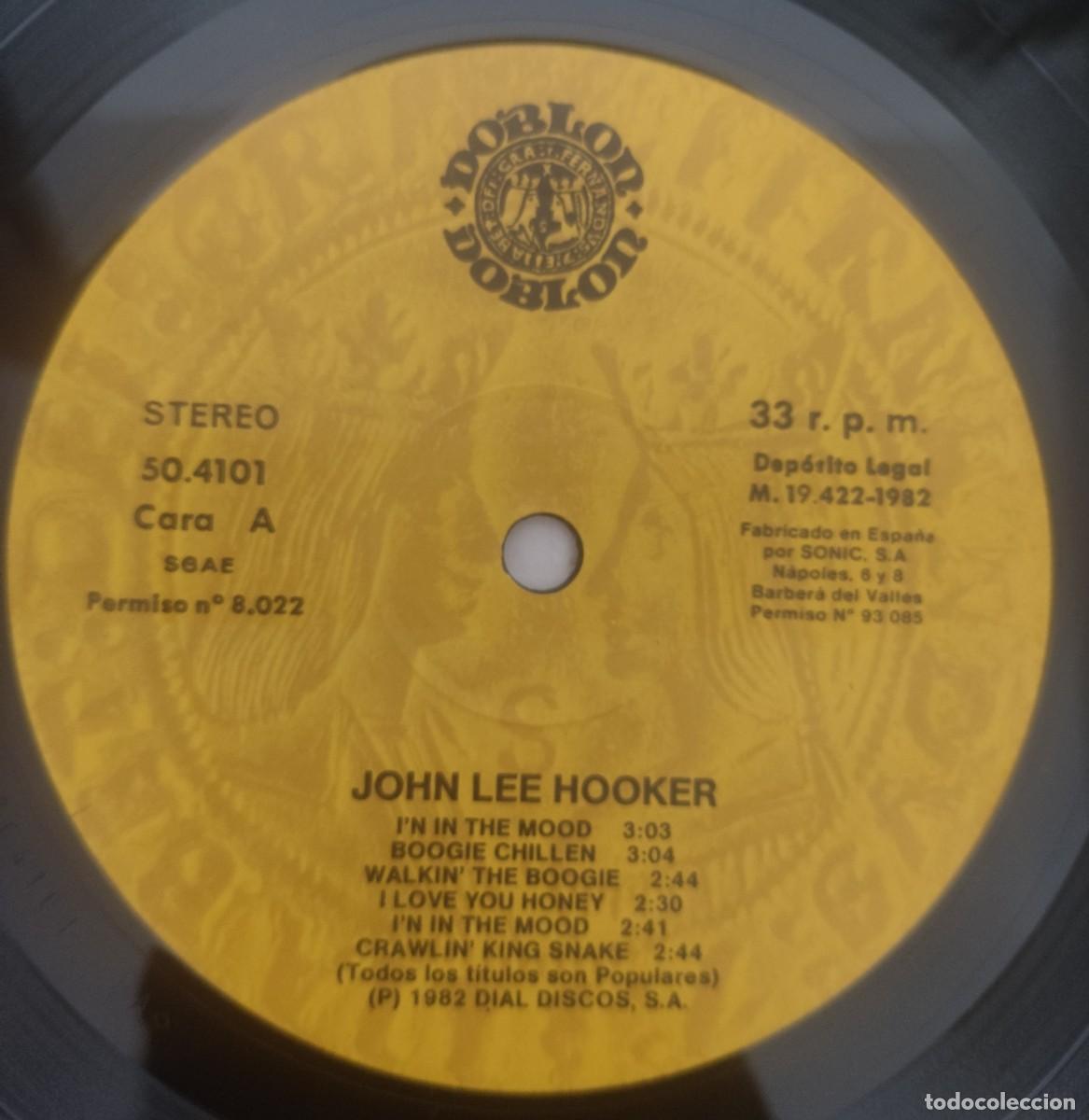 Discos de vinilo: John Lee Hooker-Original Blues-Espa&ntilde;a 1982 - Foto 3