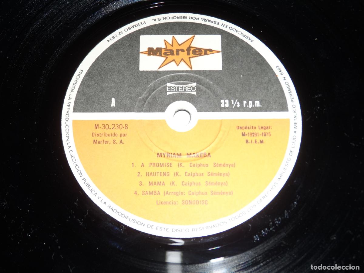 Discos de vinilo: MIRIAM MAKEBA - MYRIAM MAKEBA (SPAIN 1975) - Foto 3