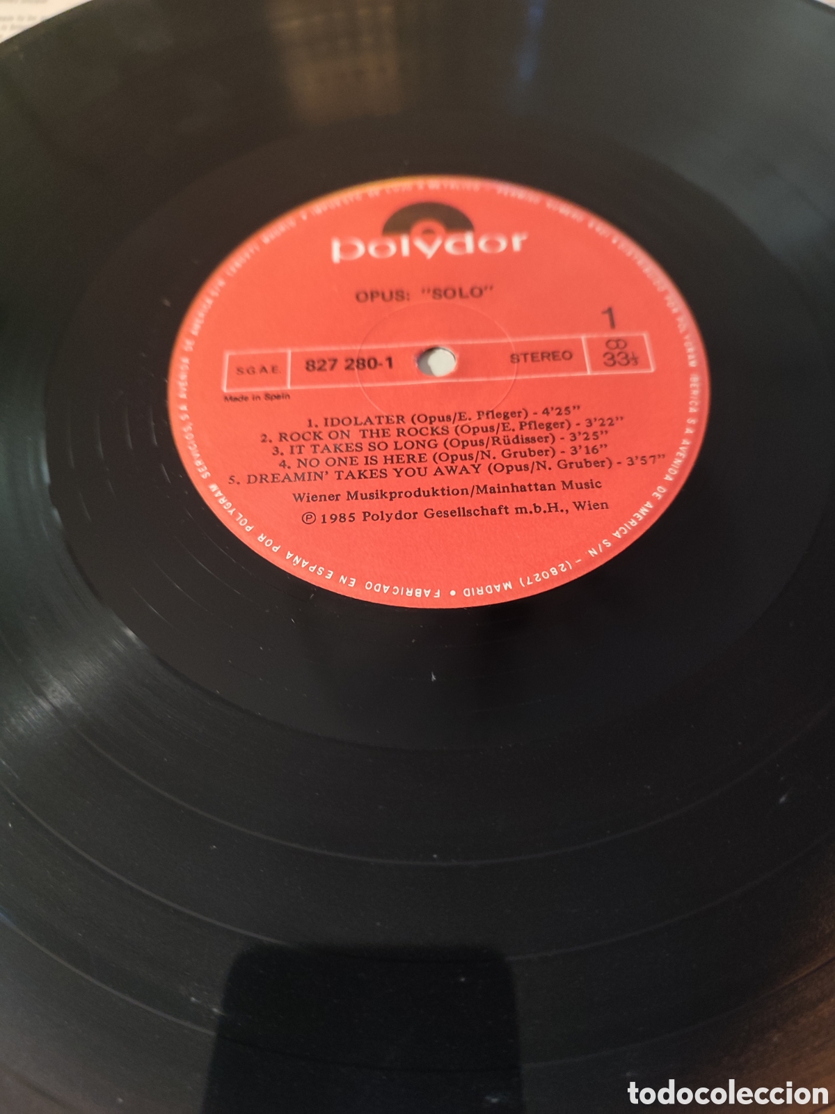 Discos de vinilo: Opus - Solo Edicion espa&ntilde;ola 1985 - Foto 3