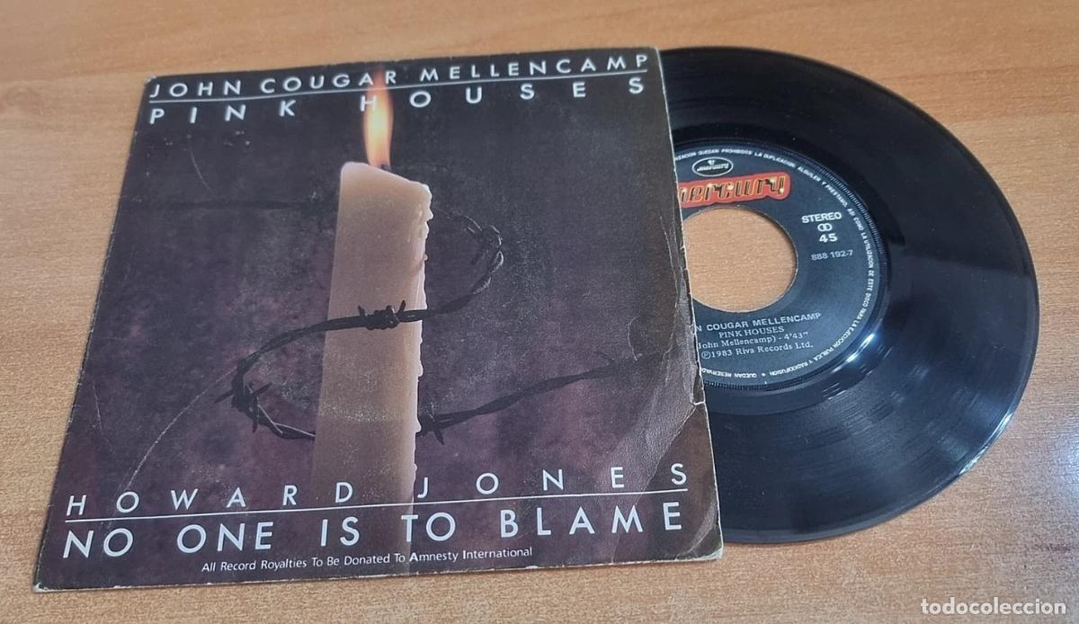 Discos de vinilo: JOHN COUGAR MELLENCAMP Pink house HOWARD JONES No one 7&rdquo; SINGLE VINILO DEL A&Ntilde;O 1986 CONTIENE 2 TEMAS