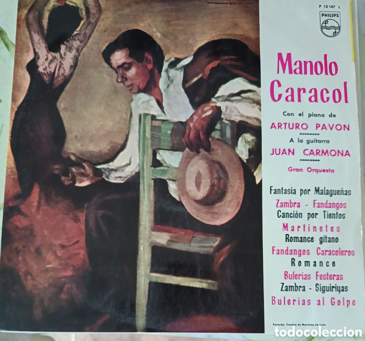 Discos de vinil: Manolo Caracol lp sello Philips editado en Espa&ntilde;a a&ntilde;o 1962.