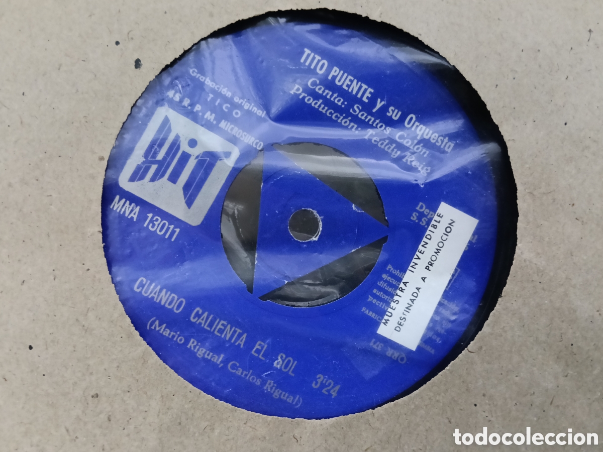 Discos de vinilo: Tito puente single promocional cuando calienta el sol Espa&ntilde;a 1966