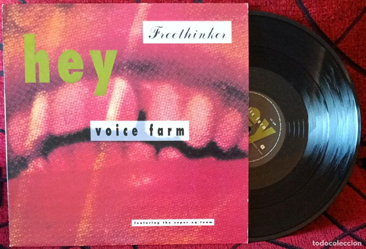 Vinyl records: Voice Farm Featuring The Super E.Q. Team ** Hey Freethinker ** MAXI SINGLE VINILO 1991 USA