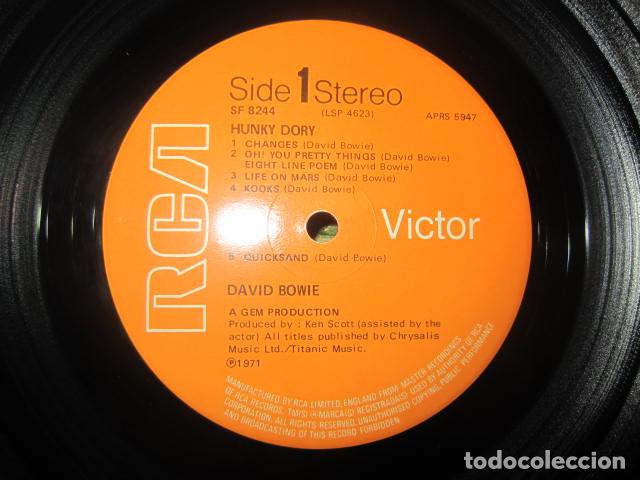 Discos de vinilo: DAVID BOWIE - HUNKY DORY LP - EDICION INGLESA - R.C.A. RECORDS 1971 STEREO - SOLO DISCO SIN FUNDA