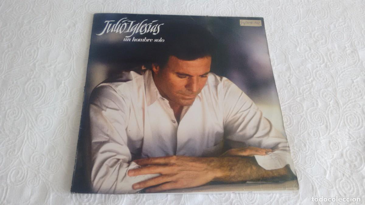Discos de vinilo: L.P. ( vinilo) -Promoci&oacute;n- de JULIO IGLESIAS -Un hombre solo- a&ntilde;os