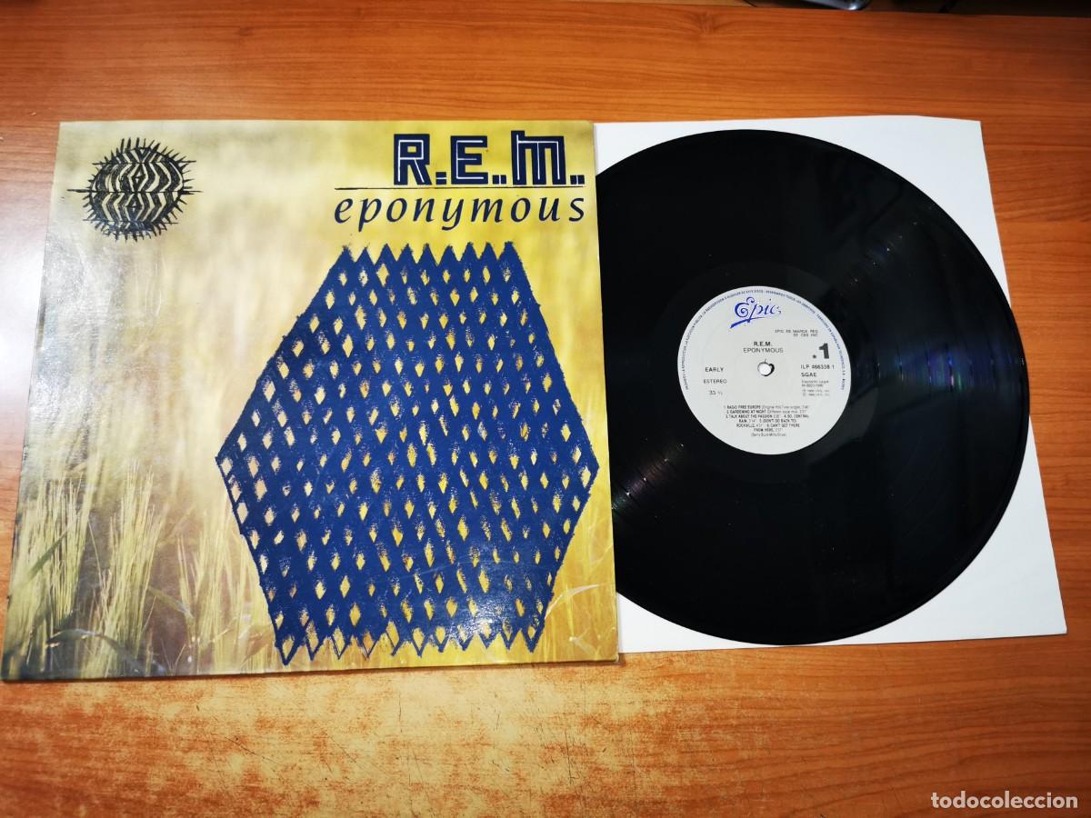 Discos de vinilo: R.E.M. Eponymous REM LP VINILO DEL A&Ntilde;O 1990 CON SELLO PROMO ESPA&Ntilde;A CONTIENE 12 TEMAS