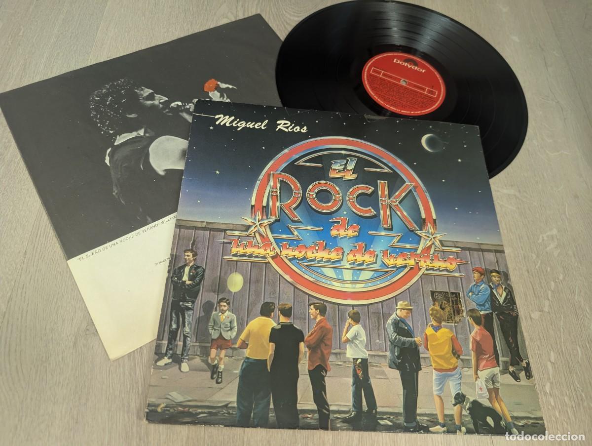 Vinyl records: MIGUEL RIOS - EL ROCK DE UNA NOCHE DE VERANO ..LP DE 1983 POLYDOR CON LETRAS .EDICION ORIGINAL.