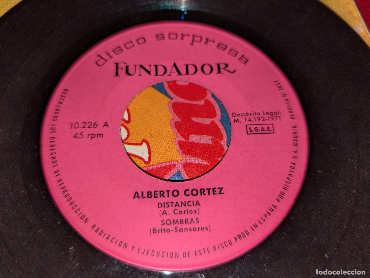 Discos de vinilo: ALBERTO CORTEZ Distancia/Sombras +2 EP 7'' 1971 Fundador 10266