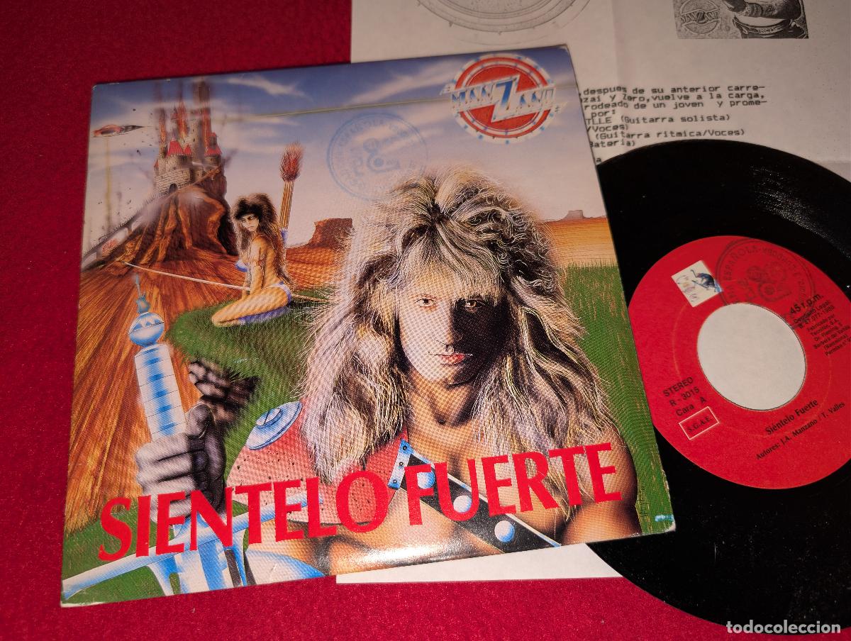 Discos de vinilo: MANZANO Sientelo fuerte 7'' SINGLE 1988 GBBS PROMO + HOJA PROMOCIONAL