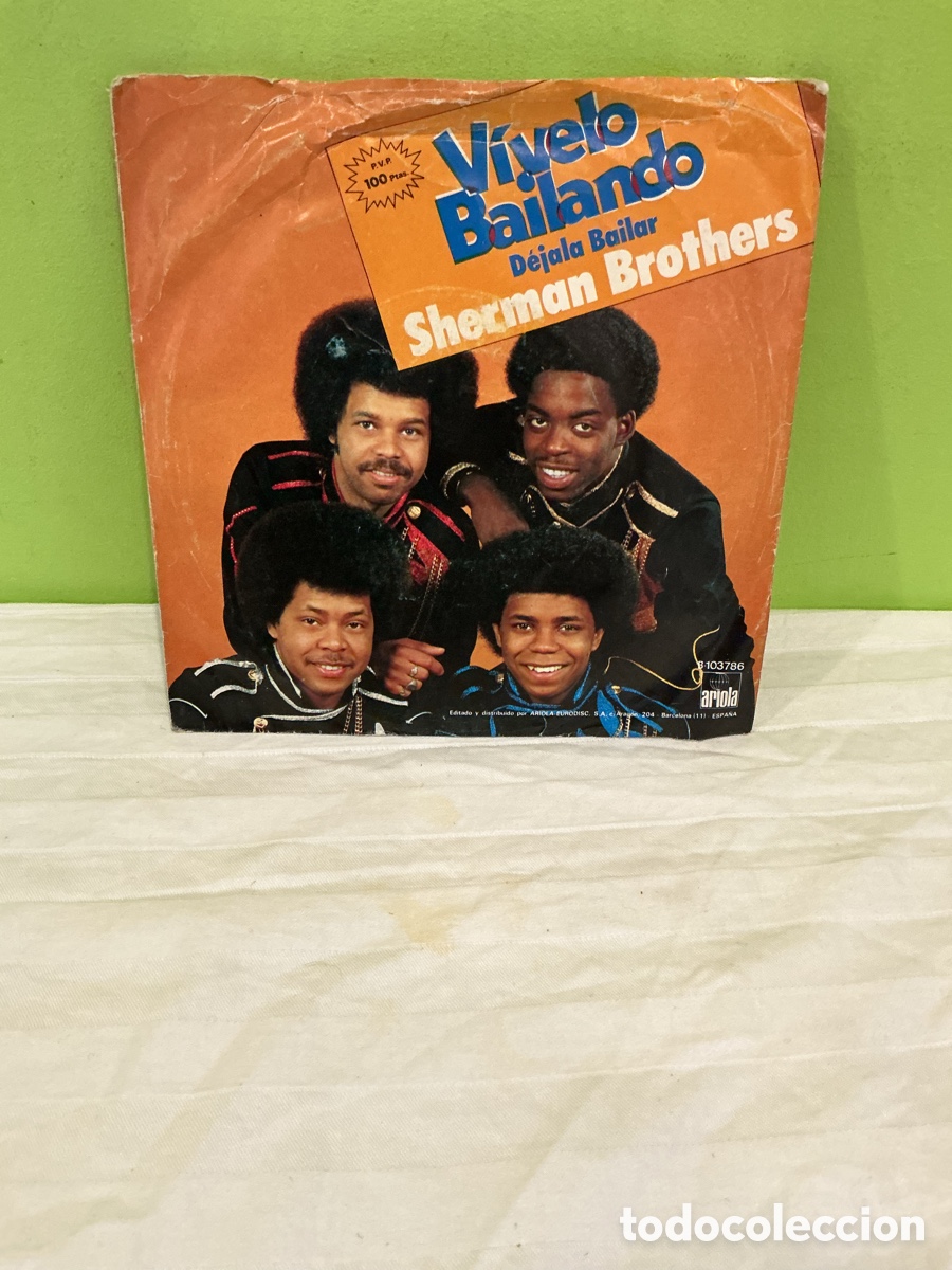 Discos de vinil: SHERMAN BROTHERS &ndash; V&Iacute;VELO BAILANDO &ndash; SINGLE VINILO 1982