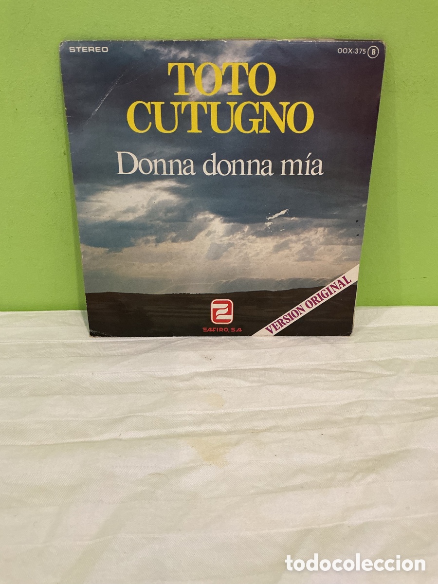 Discos de vinil: TOTO CUTUGNO &ndash; DONNA DONNA MIA &ndash; SINGLE 1979