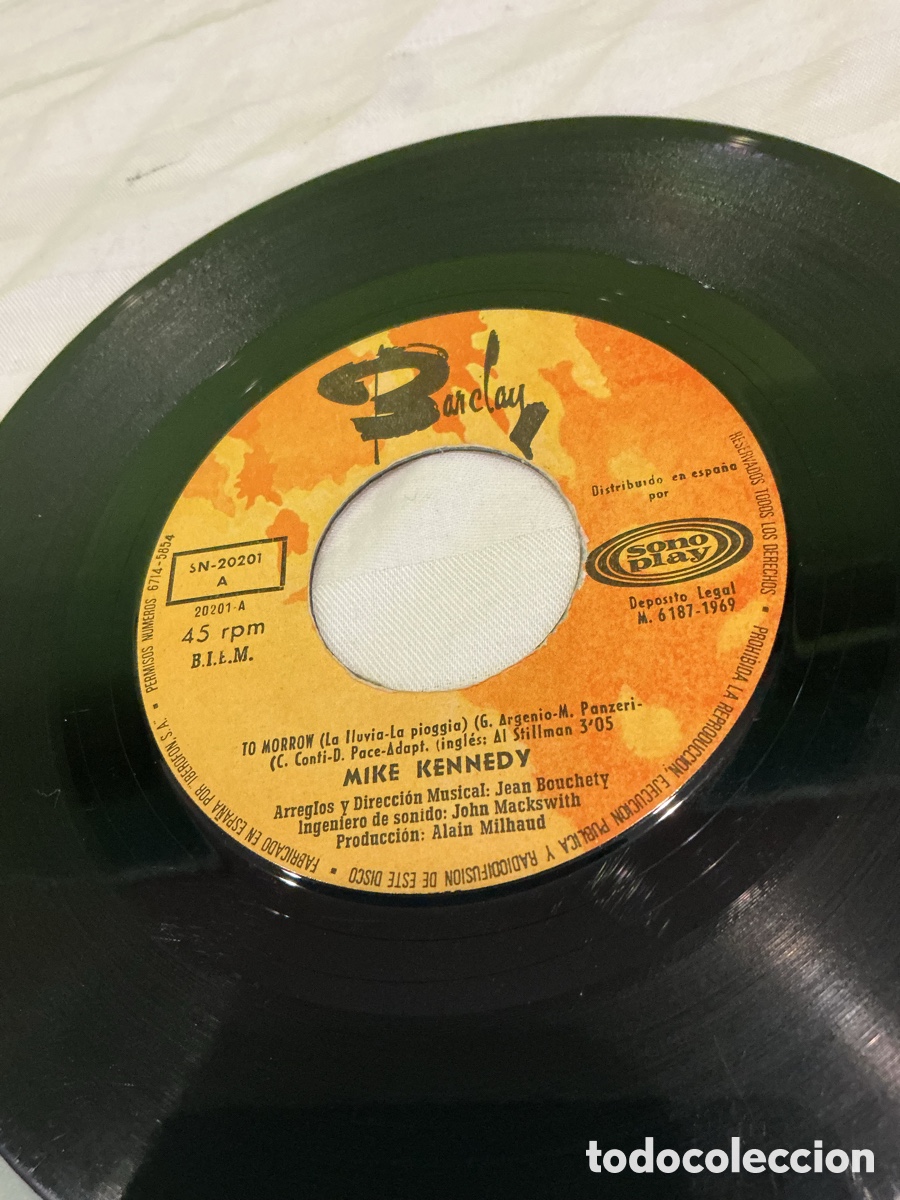 Discos de vinilo: MIKE KENNEDY &ndash; LA LLUVIA &ndash; SINGLE 1969 - Foto 3
