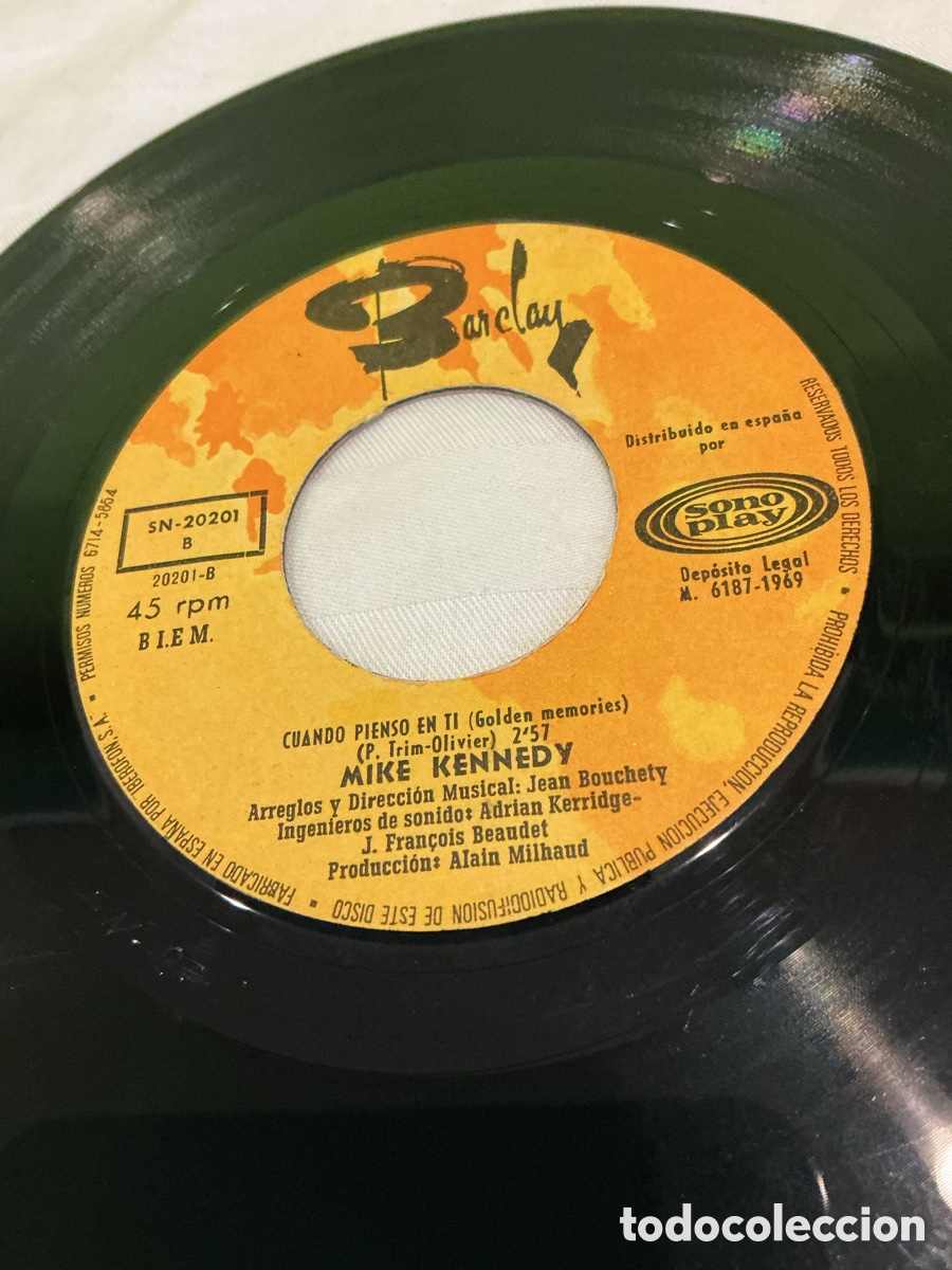 Discos de vinilo: MIKE KENNEDY &ndash; LA LLUVIA &ndash; SINGLE 1969 - Foto 4