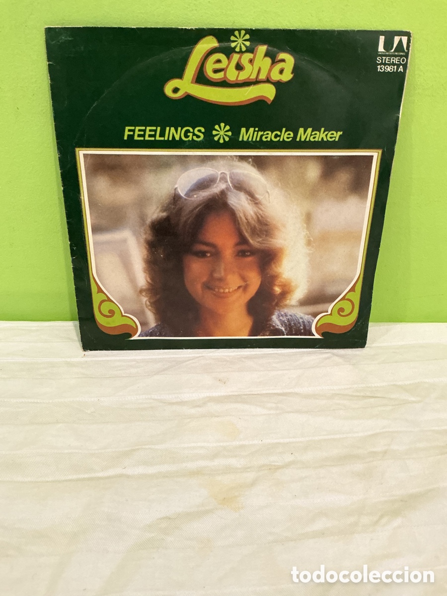 Vinyl records: LEISHA &ndash; FEELINGS / MIRACLE MAKER &ndash; SINGLE 1975