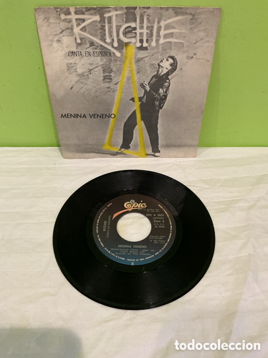 Discos de vinilo: RITCHIE &ndash; MENINA VENENO EN ESPA&Ntilde;OL &ndash; SINGLE 1983 - Foto 2