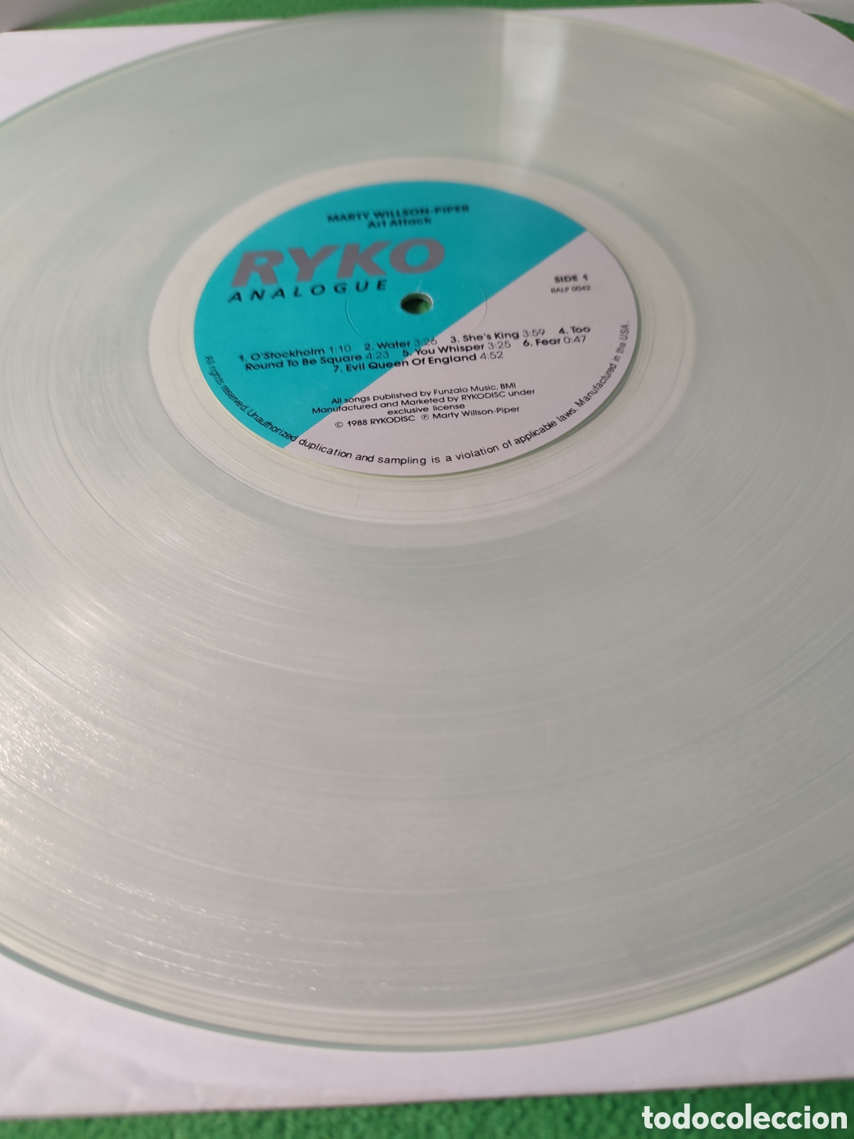 Discos de vinilo: Marty Willson - Piper - Art attack 1988 - Foto 3