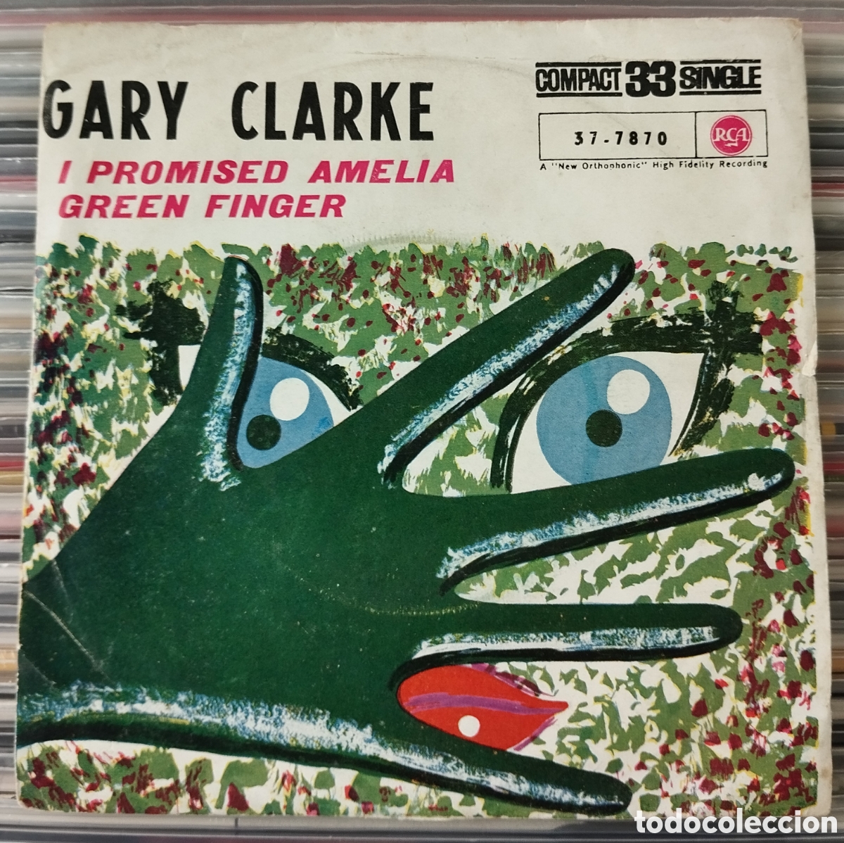 Dischi in vinile: Gary Clarke - I Promised Amelia / Green Finger 7&rdquo; single 33RPM (RCA, Spain 1961) MUY RARO!