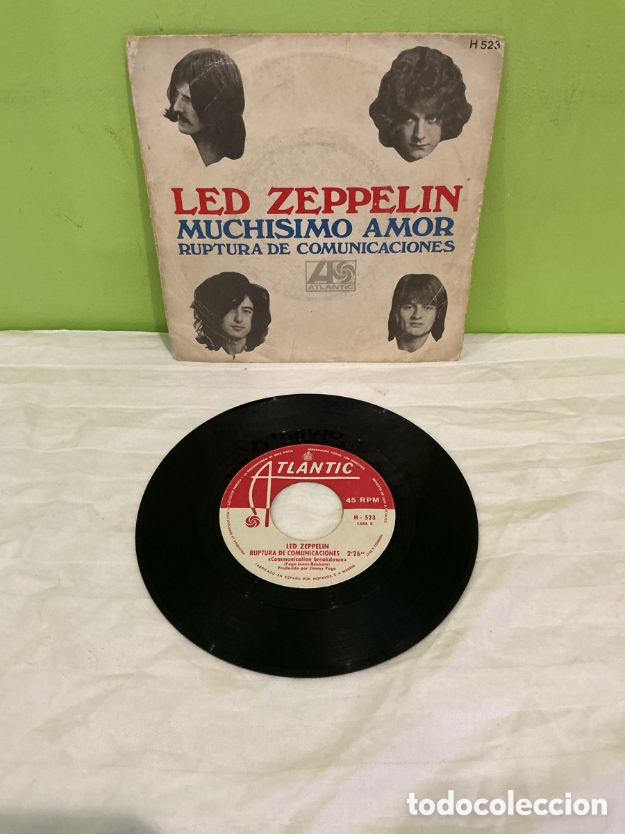 Discos de vinilo: LED ZEPPELIN &ndash; MUCH&Iacute;SIMO AMOR &ndash; SINGLE ESPA&Ntilde;OL - Foto 2