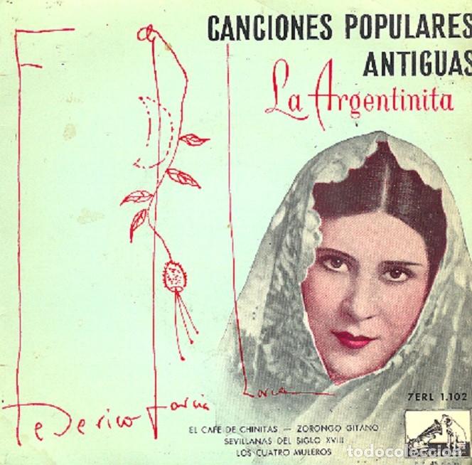 Disques de vinyle: La Argentinita &ndash; El caf&eacute; de Chinitas; Zorongo gitano; Los cuatro muleros + 1 &ndash; VSA 1102 &ndash; 1957