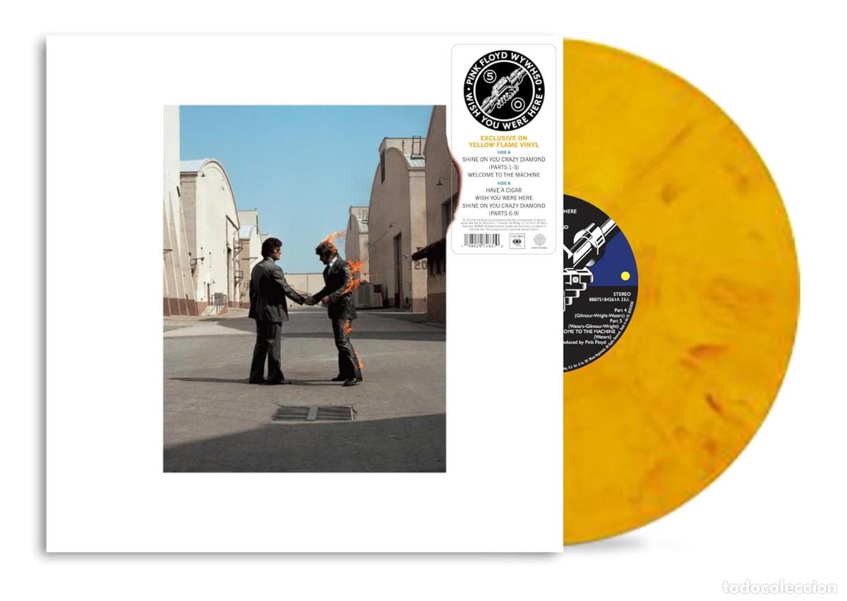 Discos de vinilo: LP PINK FLOYD WISH YOU WERE HERE VINILO AMARILLO