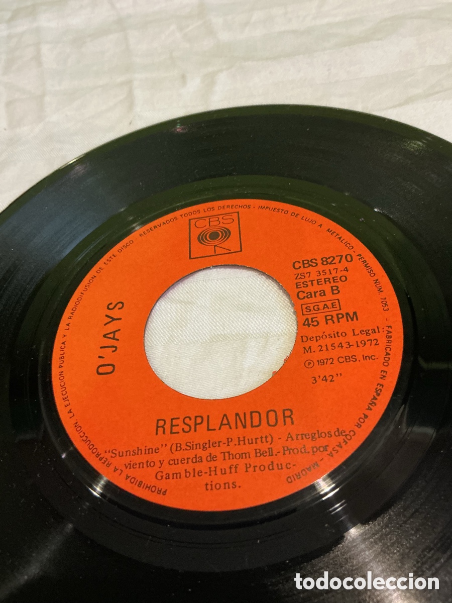 Discos de vinilo: O&rsquo;JAYS &ndash; TRAICIONADO &ndash; SINGLE CBS &ndash; 197 - Foto 4
