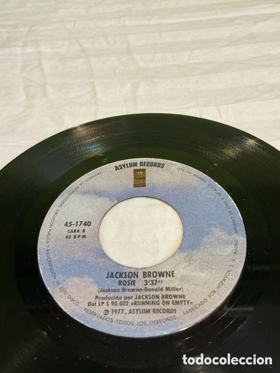 Discos de vinilo: JACKSON BROWNE &ndash; STAY / ROSIE &ndash; SINGLE &ndash; 1978 - Foto 3