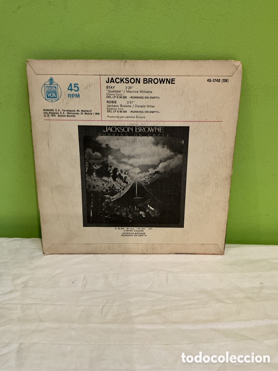 Discos de vinilo: JACKSON BROWNE &ndash; STAY / ROSIE &ndash; SINGLE &ndash; 1978 - Foto 6