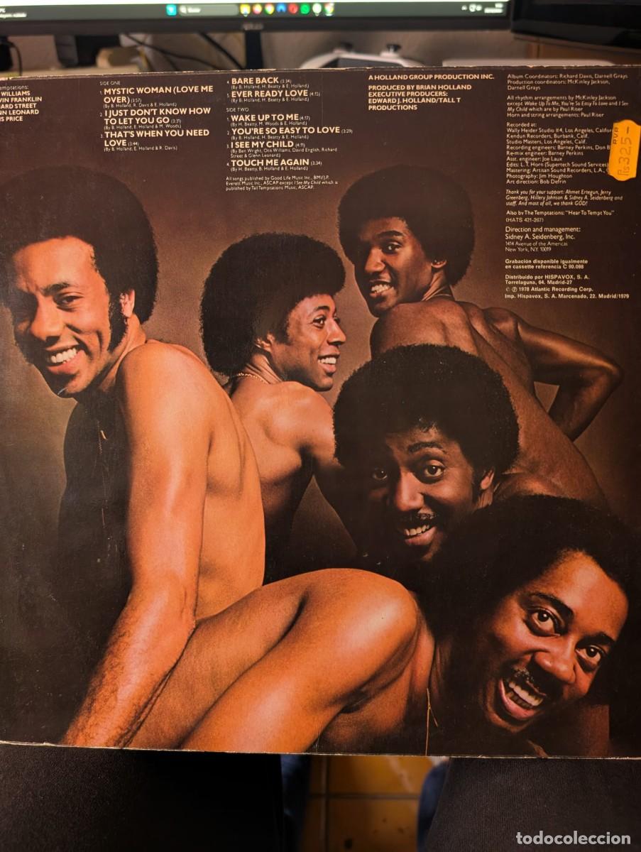 Discos de vinilo: The Temptations Bare Back LP (1978) Soul Disco - Foto 2