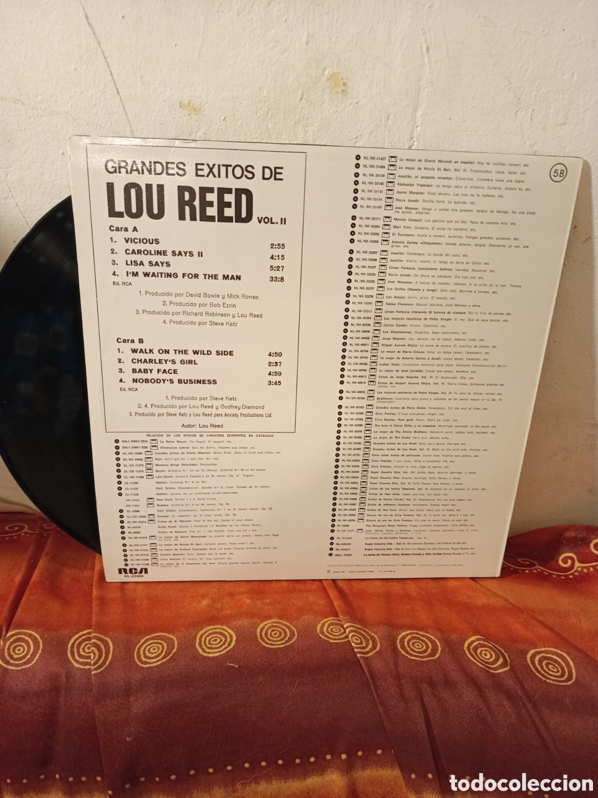 Discos de vinilo: LOU REED, GRANDES EXITOS - Foto 2