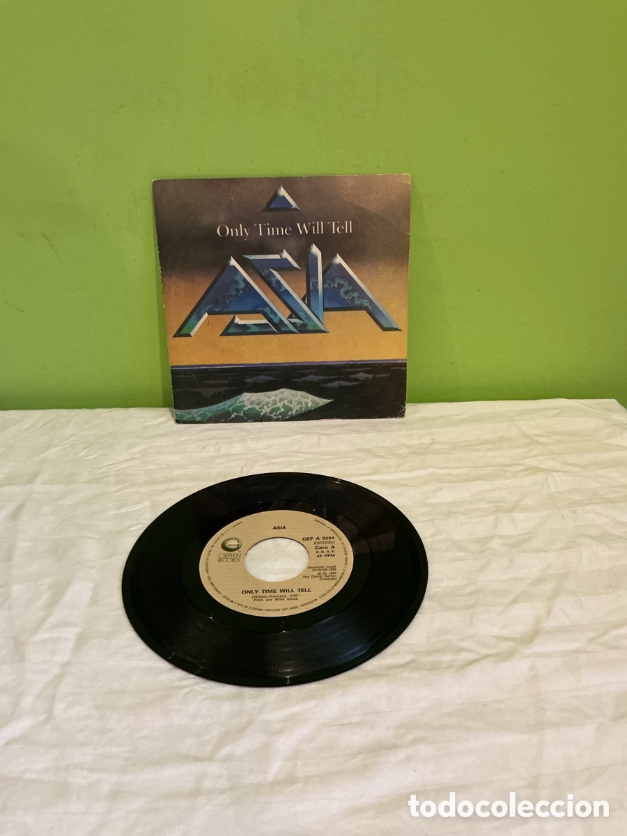 Discos de vinilo: ASIA &ndash; ONLY TIME WILL TELL &ndash; SINGLE &ndash; 1982 - Foto 2