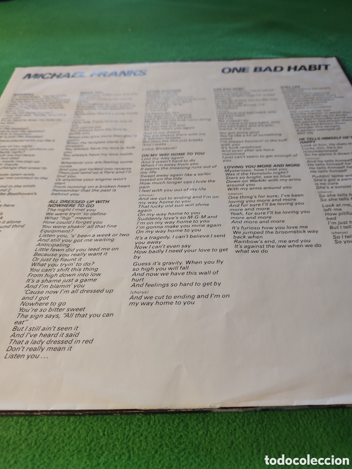 Discos de vinilo: Michael Franks - One bad habit 1980 - Foto 2