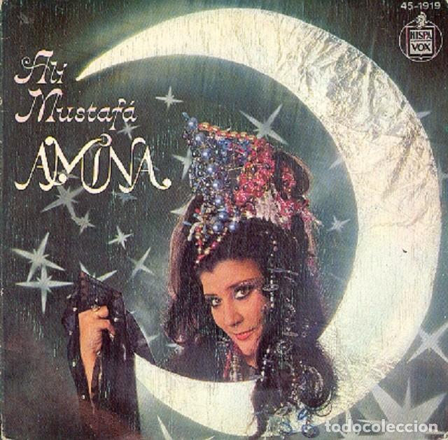 Discos de vinil: Amina &ndash; Ali Mustaf&aacute;; Este es el ay del amor &ndash; HISPAVOX 45-1919 &ndash; 1980